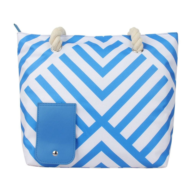 bolsa de praia impermeável, bolsa de praia com compartimento isolado azul